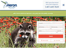 Tablet Screenshot of heronwildlife.com